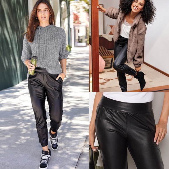 Commando Luxury Basics | Faux Leather Joggers - Picture 2 of 10